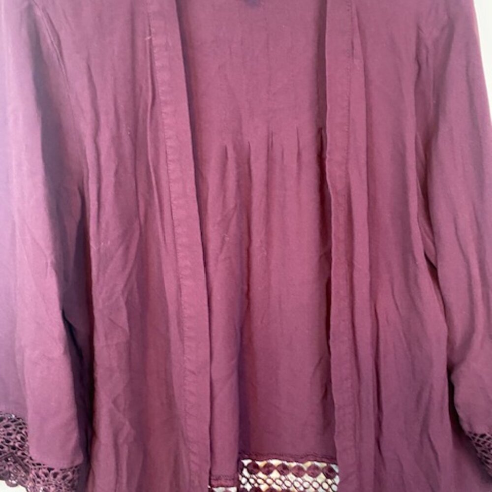 Xhilaration Red lace sweater - Picture 4 of 8